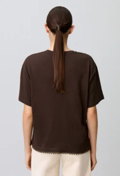T-shirt jersey fleur ton sur ton