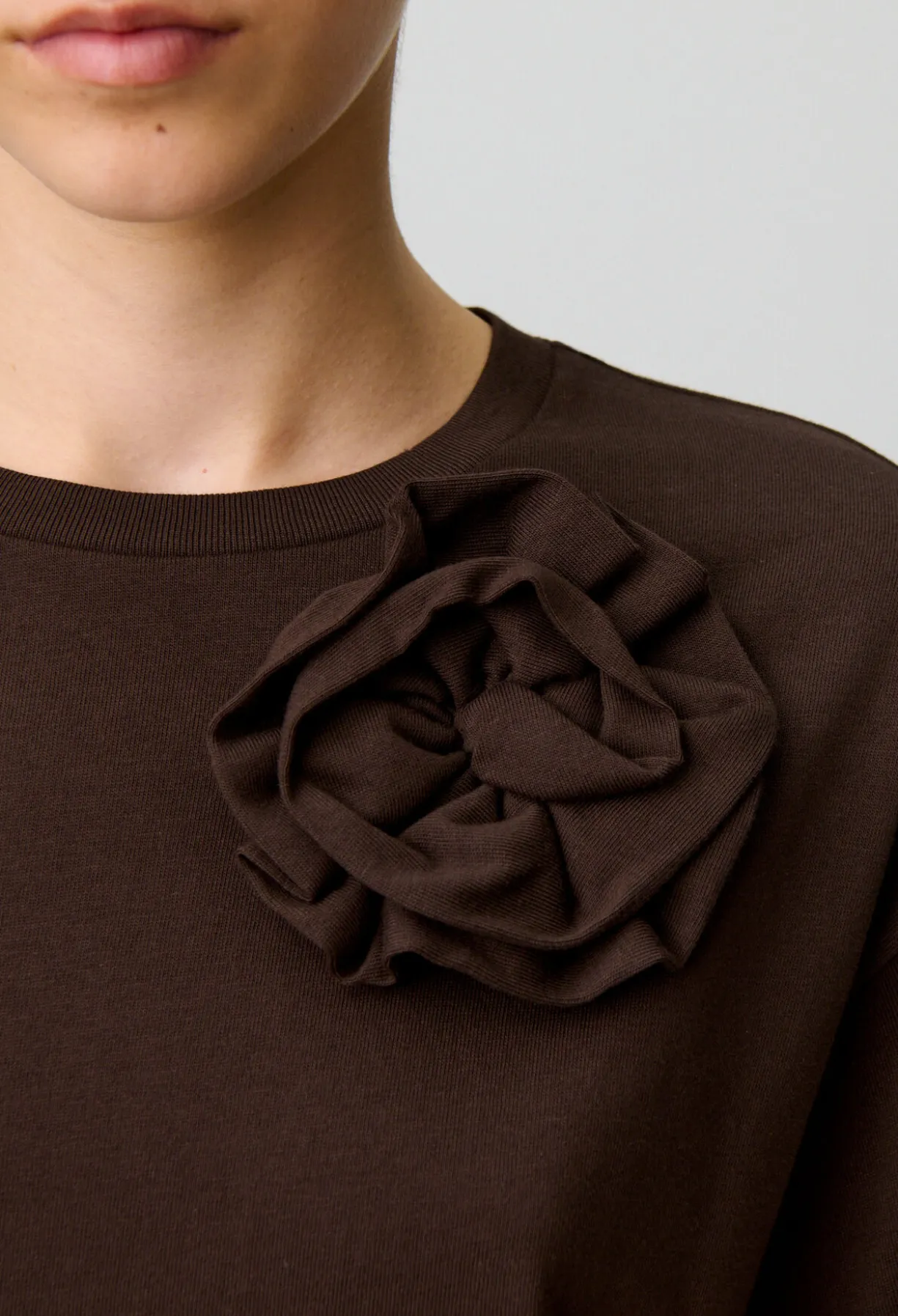 T-shirt jersey fleur ton sur ton