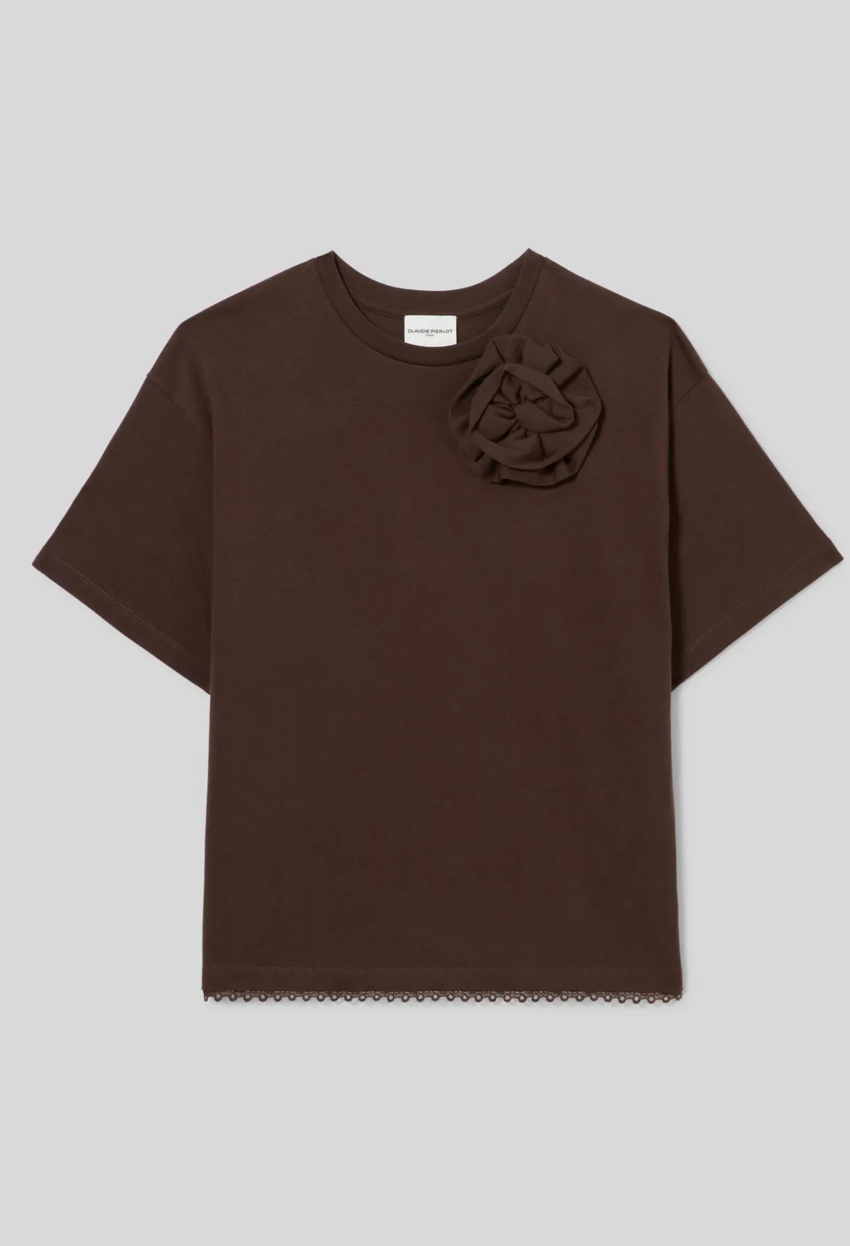 T-shirt jersey fleur ton sur ton