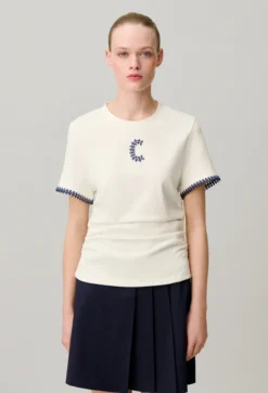 T-Shirt manches courtes drapées