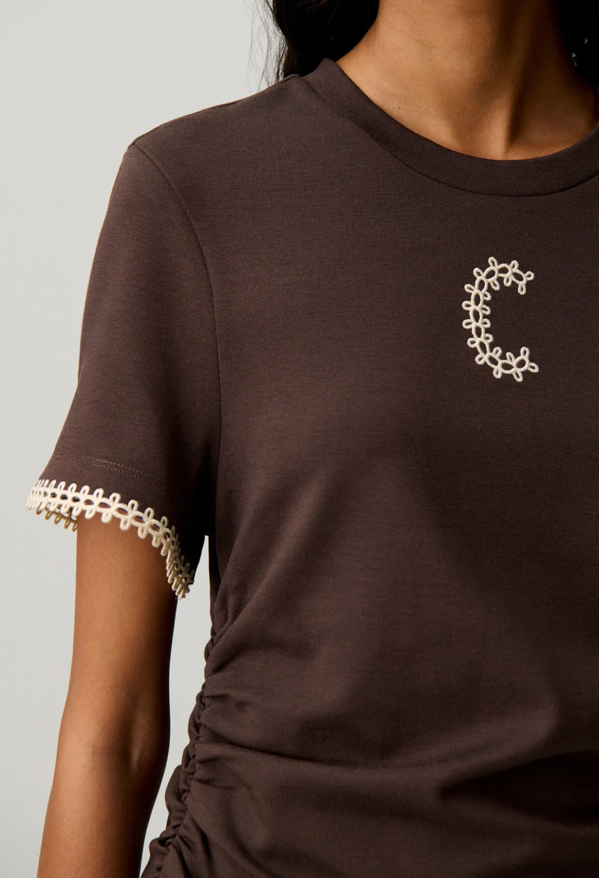 T-Shirt manches courtes drapées