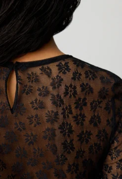 T-shirt manches longues dentelle