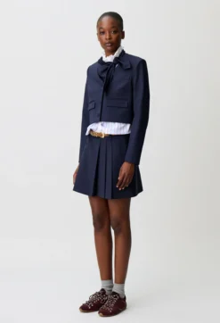 Veste boite laine mélangée