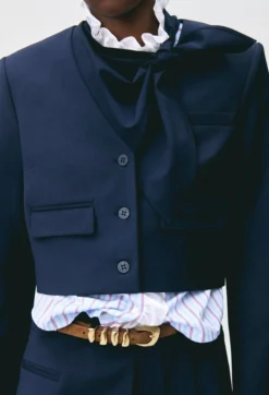 Veste boite laine mélangée
