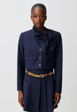 Veste boite laine mélangée