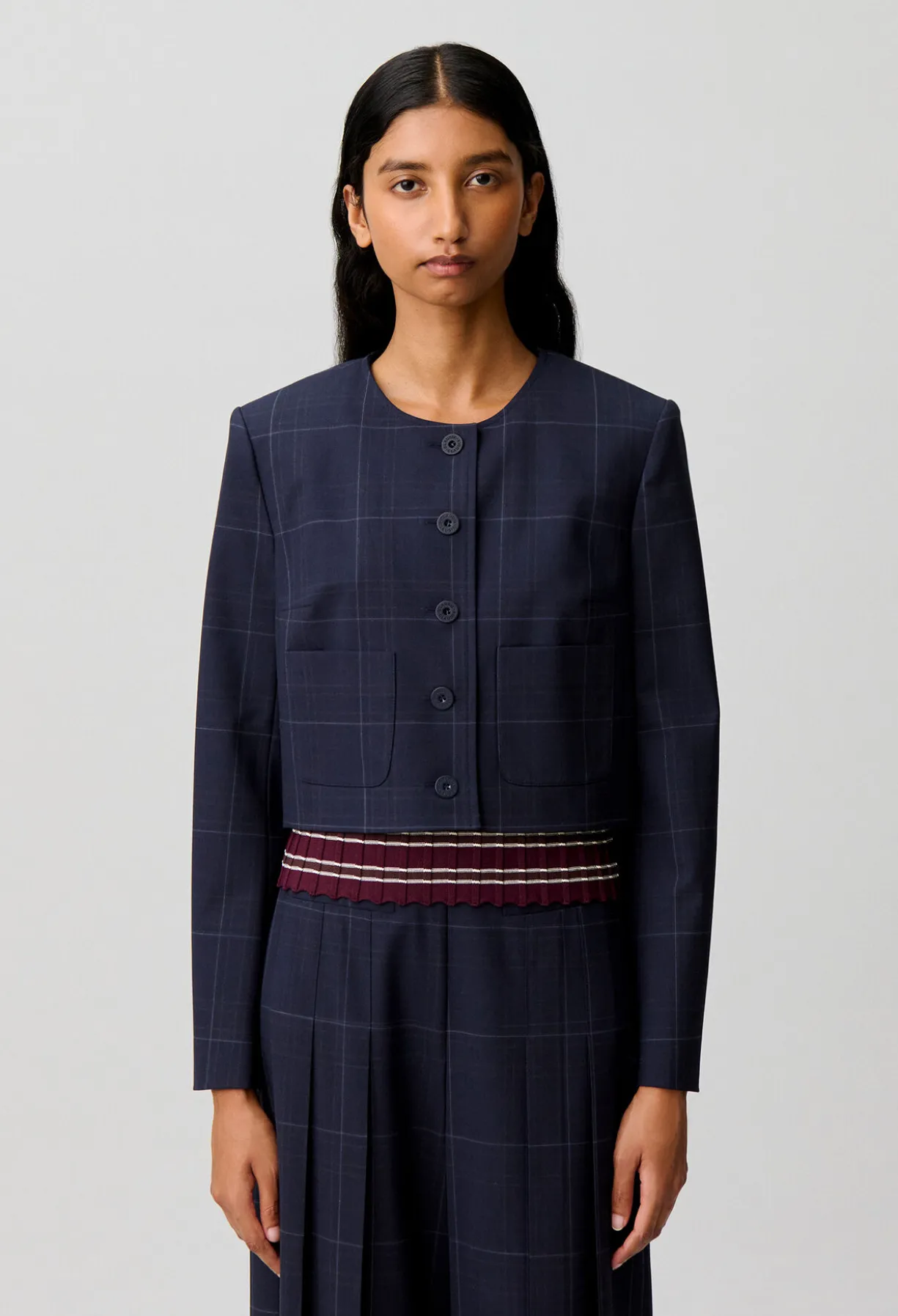 Veste boîte à carreaux