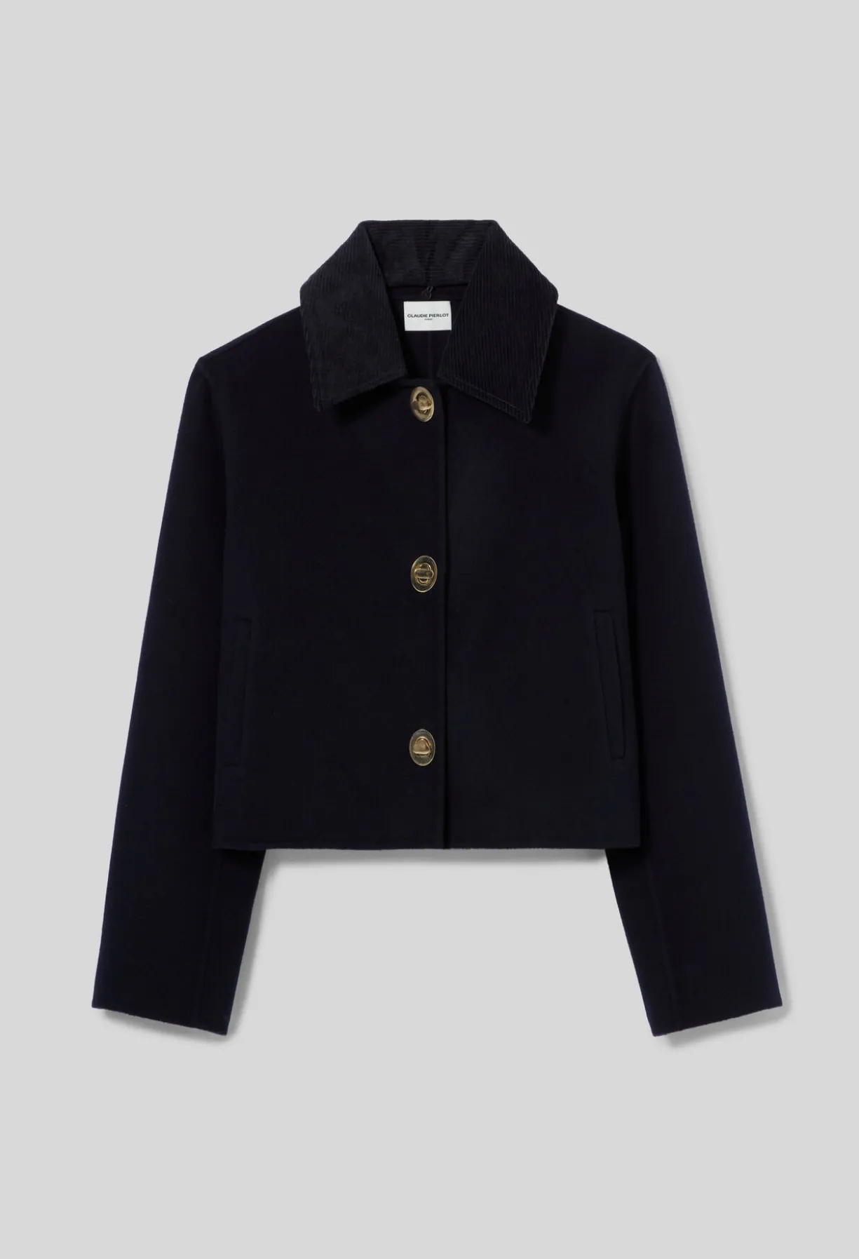 Veste boîte velours côtelé