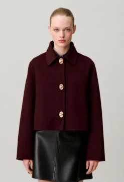 Veste boîte velours côtelé