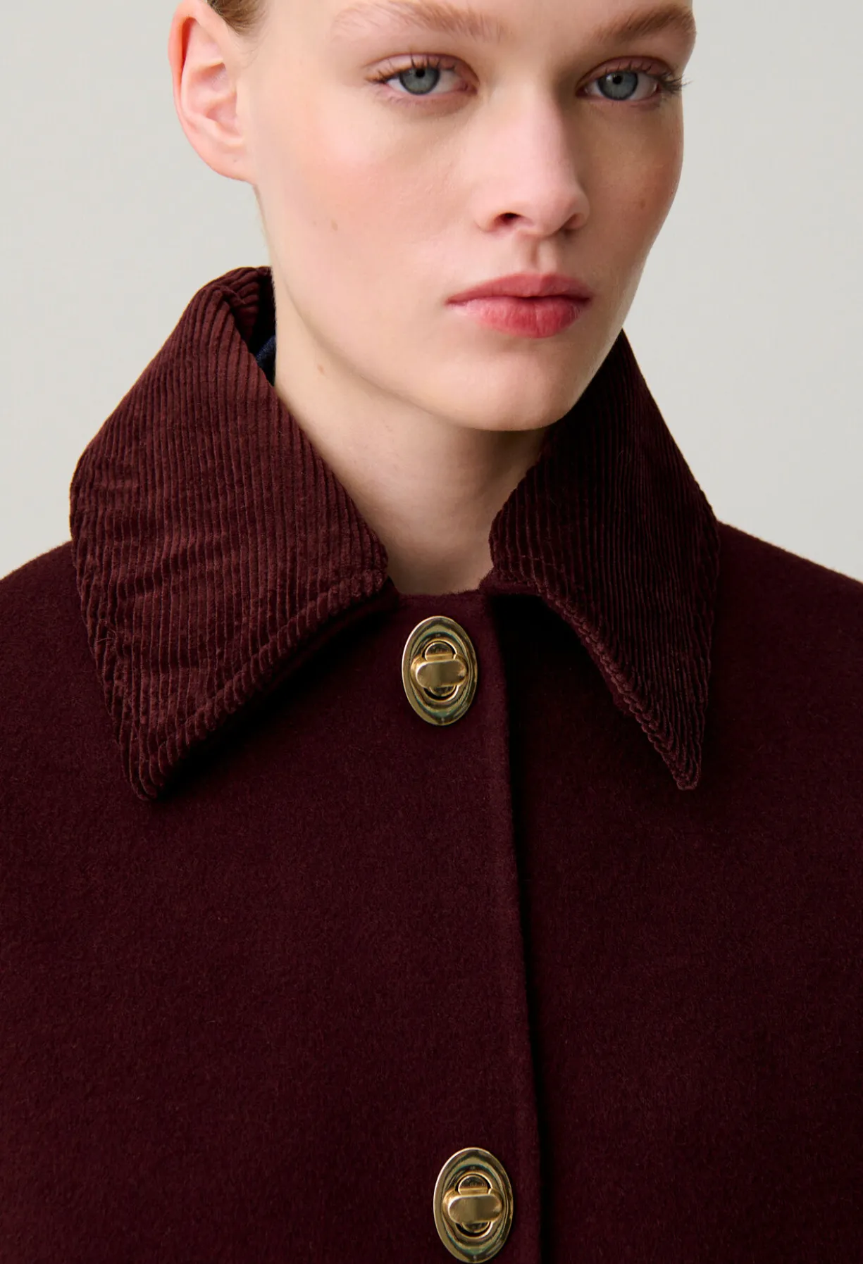 Veste boîte velours côtelé