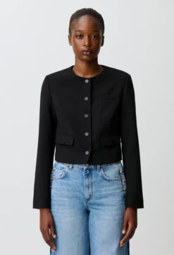 Veste col foulard amovible