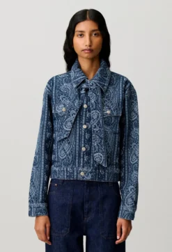 Veste denim imprimée