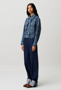 Veste denim imprimée