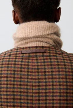 Veste droite à carreaux