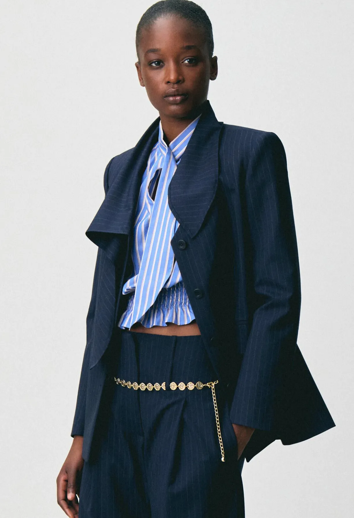 Veste laine foulard amovible