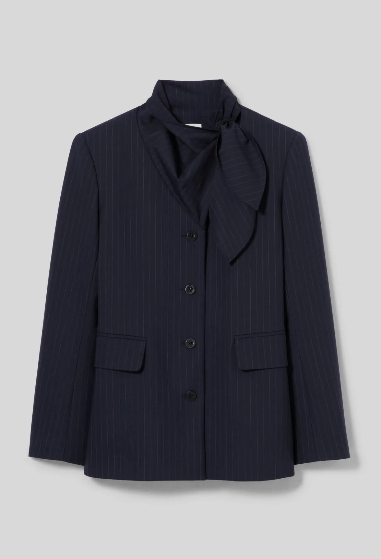 Veste laine foulard amovible