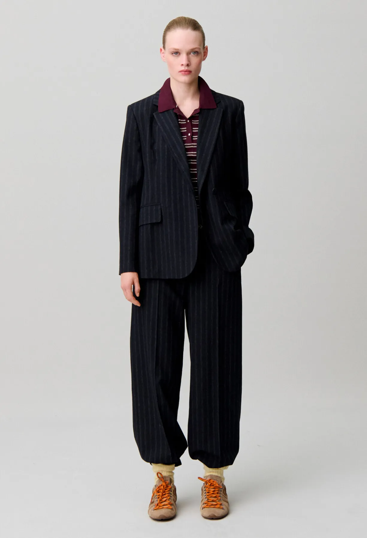 Veste rayée laine mélangée