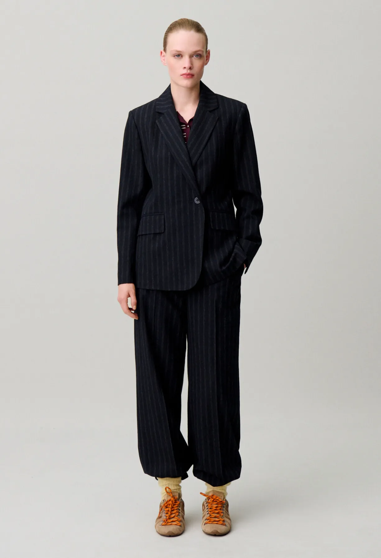 Veste rayée laine mélangée