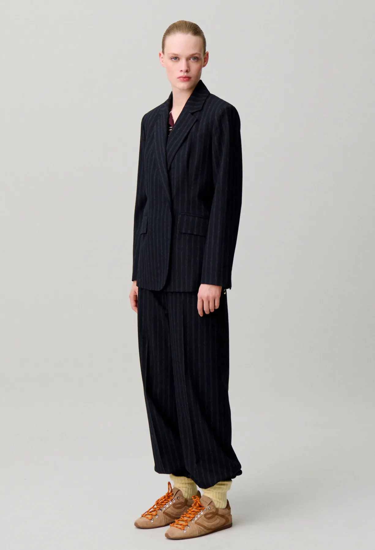 Veste rayée laine mélangée