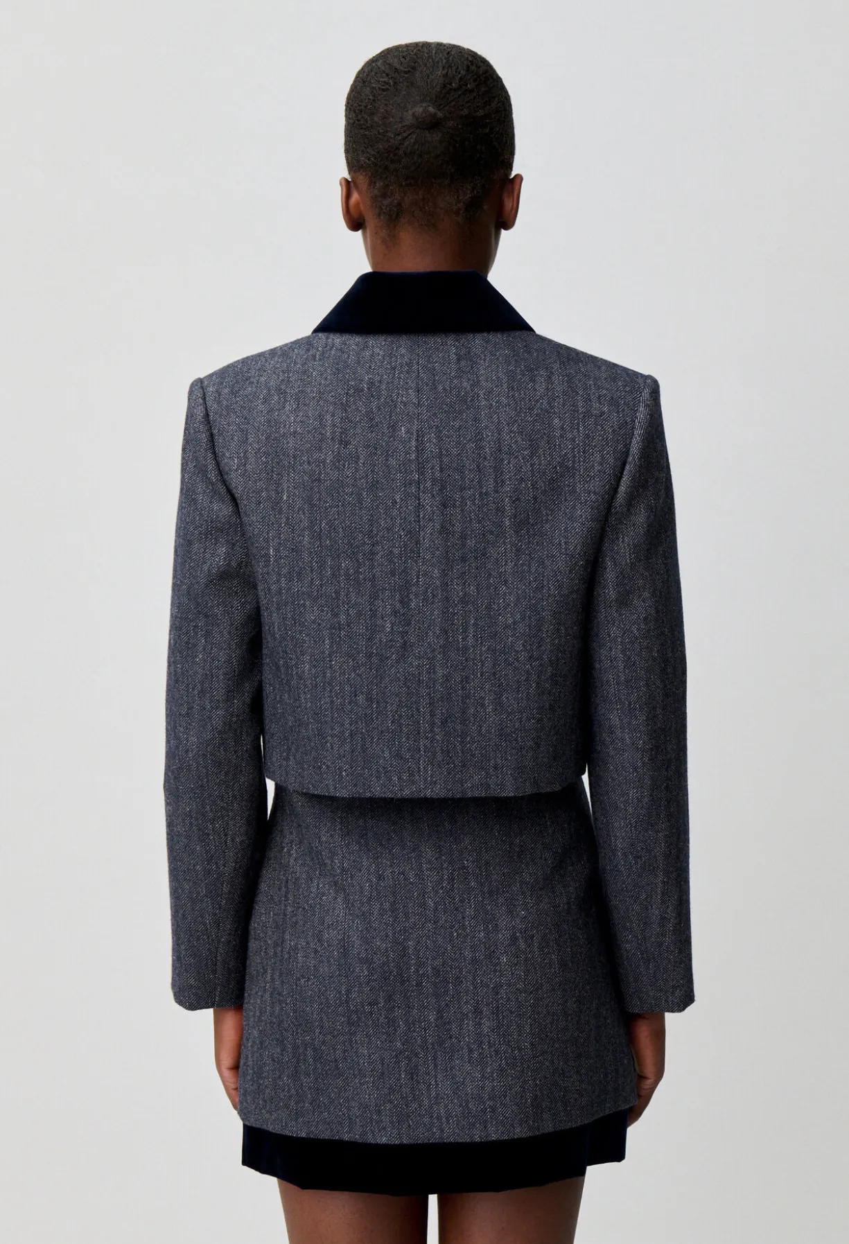 Veste tailleur bi-matière