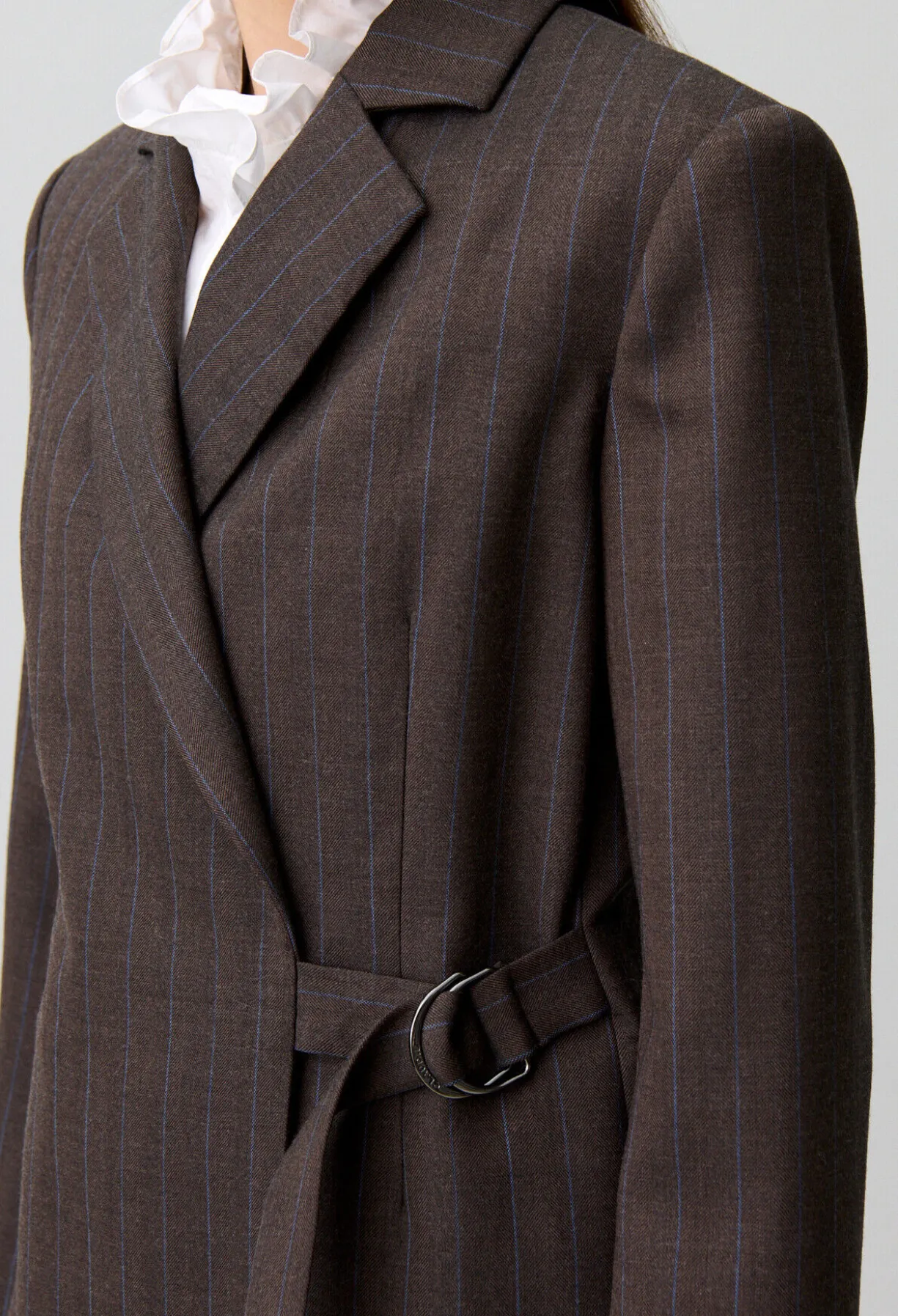 Veste tailleur droite rayée