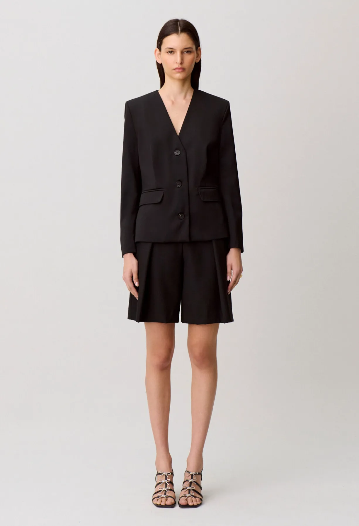 Veste tailleur laine mélangée