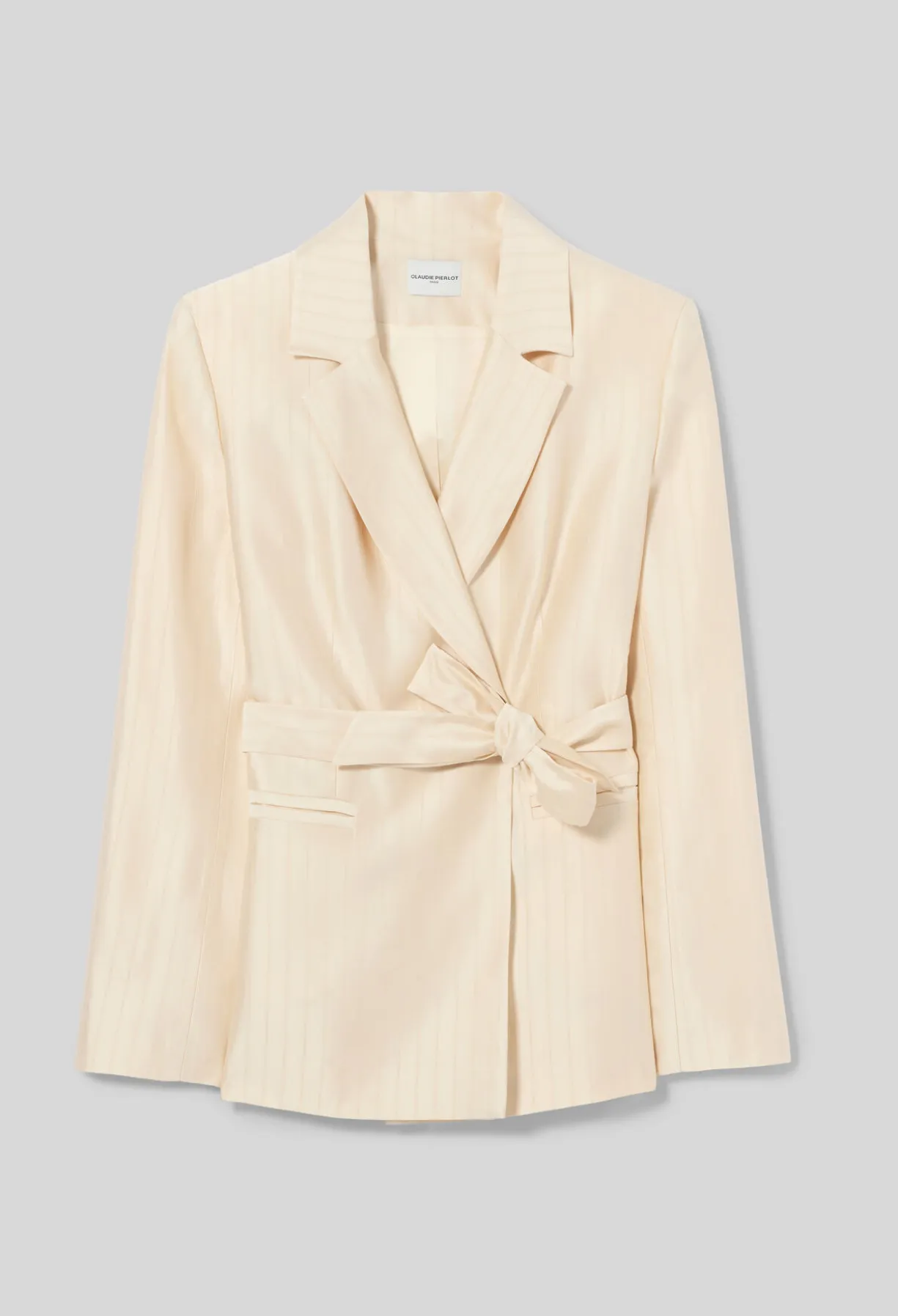 Veste tailleur tissu satiné